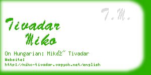 tivadar miko business card